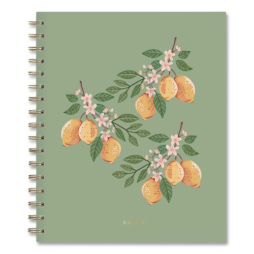 Bespoke Letterpress Notebook, Lemons Cover, (150) 9 X 7 Sheets
