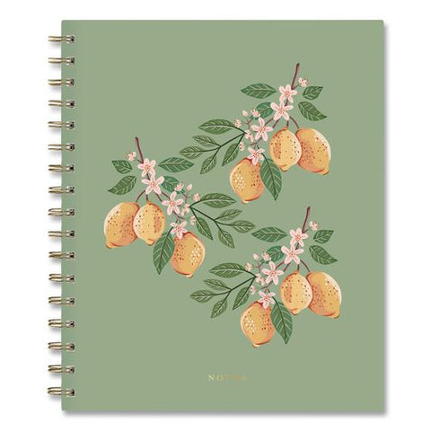 Bespoke Letterpress Notebook, Lemons Cover, (150) 9 X 7 Sheets