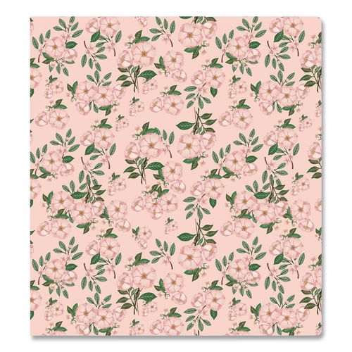 Bespoke Letterpress 3-ring Binder, 1.25" Capacity, 11 X 8.5, Camellia Orchid