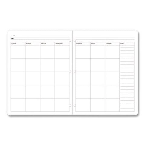 Bespoke Letterpress Undated Monthly Planner, Cherries Blush, 11 X 8.5