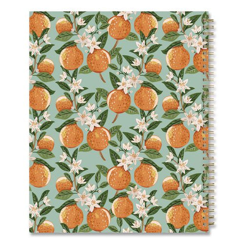 Bespoke Letterpress 12-pocket Portfolio, 8.5 X 11, Oranges Aqua