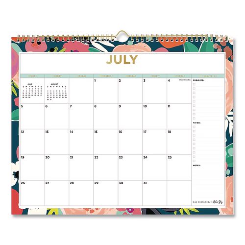 Secret Garden Dark Academic Monthly Wall Calendar, 15 X 12, White Sheets, 12-month (july To June): 2026 To 2027