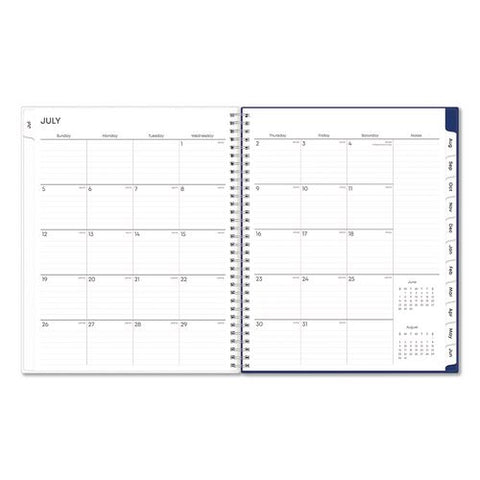 Blue Block Academic Year Weekly/monthly Planner, 11 X 8.5, Blue Cover, 12-month (july To June): 2026 To 2027