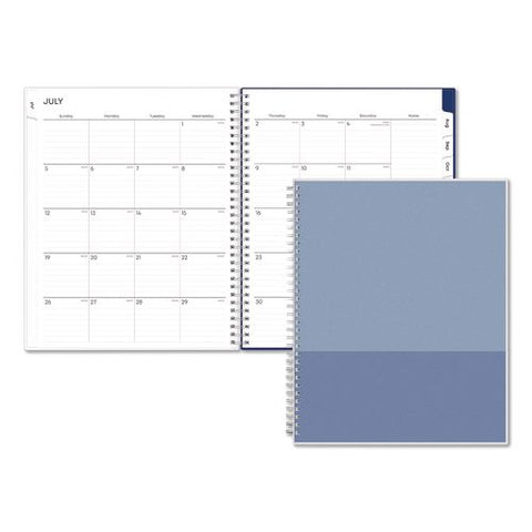 Blue Block Academic Year Weekly/monthly Planner, 11 X 8.5, Blue Cover, 12-month (july To June): 2026 To 2027