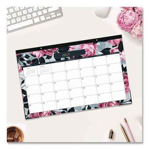 Roosevelt Pink Academic Monthly Desk Pad Calendar, 17 X 11, White Sheets, Clear Corners, 12-month: (july To June): 2026-2027