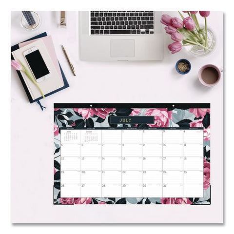 Roosevelt Pink Academic Monthly Desk Pad Calendar, 17 X 11, White Sheets, Clear Corners, 12-month: (july To June): 2026-2027