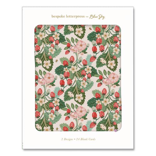 Bespoke Letterpress Glossy Personal Blank Cards, 4.2 X 5.5, Multicolor, 24/box