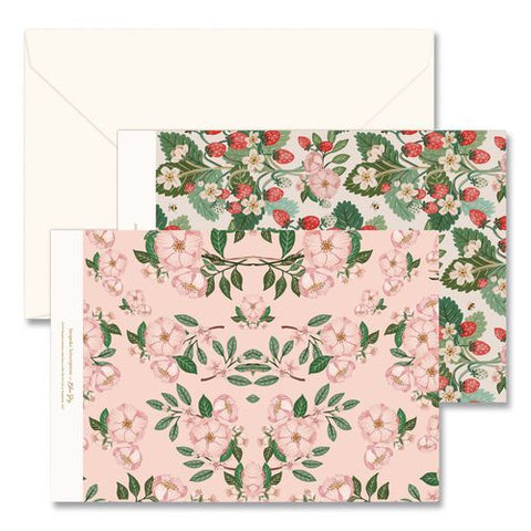 Bespoke Letterpress Glossy Personal Blank Cards, 4.2 X 5.5, Multicolor, 24/box
