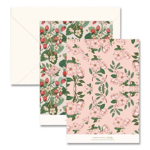 Bespoke Letterpress Glossy Personal Blank Cards, 4.2 X 5.5, Multicolor, 24/box