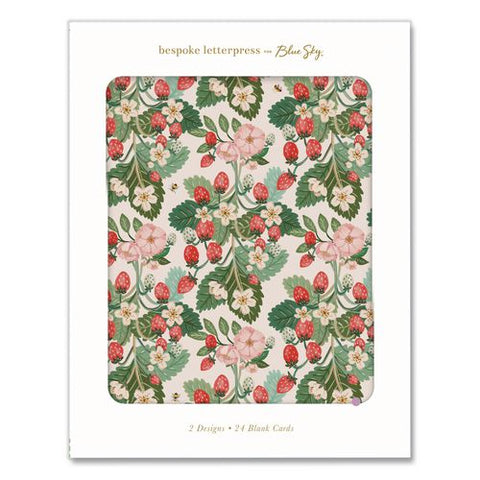 Bespoke Letterpress Glossy Personal Blank Cards, 4.2 X 5.5, Multicolor, 24/box