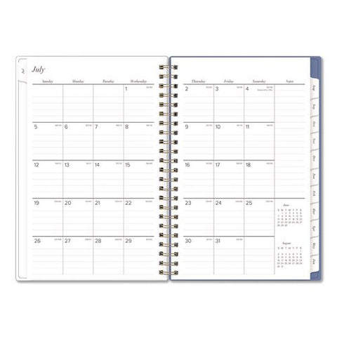 Elenora Academic Year Weekly/monthly Planner, Blue Bows/pink Floral Artwork, 8 X 5, 12-month (july To June): 2026 To 2027