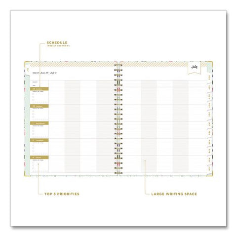 Day Designer Flower Field Academic Year Weekly/monthly Teacher Planner W/clip, 9 Classes, 11x8.5,12-month(jul-jun), 2026-2027