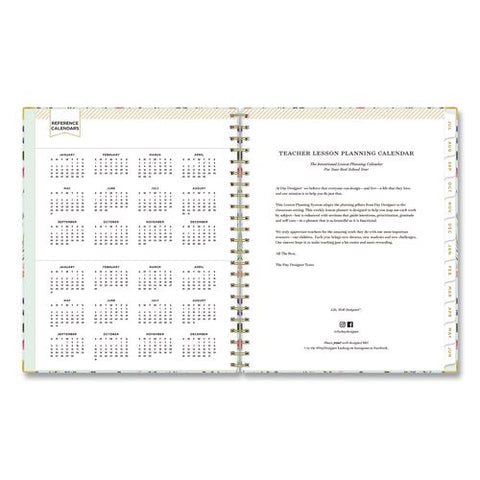 Day Designer Flower Field Academic Year Weekly/monthly Teacher Planner W/clip, 9 Classes, 11x8.5,12-month(jul-jun), 2026-2027