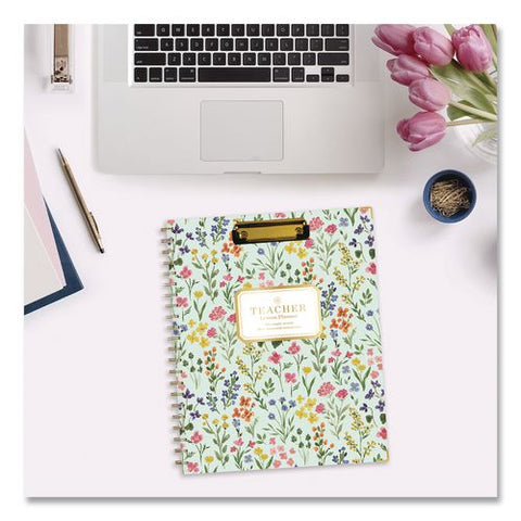 Day Designer Flower Field Academic Year Weekly/monthly Teacher Planner W/clip, 9 Classes, 11x8.5,12-month(jul-jun), 2026-2027