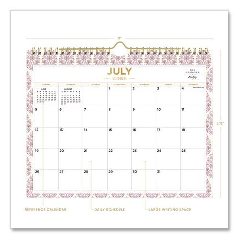 Day Designer Kerridge Lilac Academic Monthly Wall Calendar, 11 X 8.75, White Sheets, 12-month (july To June): 2026 To 2027