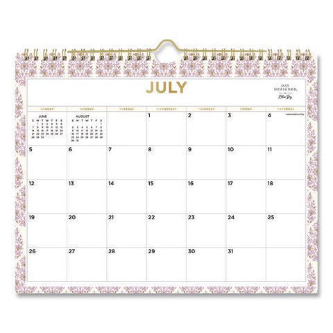 Day Designer Kerridge Lilac Academic Monthly Wall Calendar, 11 X 8.75, White Sheets, 12-month (july To June): 2026 To 2027