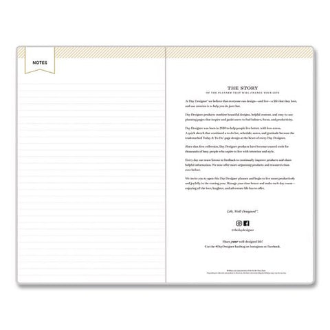 Day Designer Academic Year Weekly/monthly Planner, 8 X 5, Black Faux Leather, 12-month (july To June): 2026 To 2027