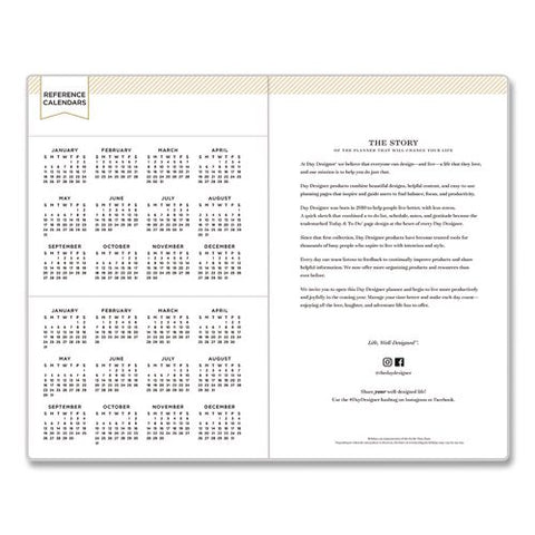 Day Designer Academic Year Weekly/monthly Planner, 8 X 5, Black Faux Leather, 12-month (july To June): 2026 To 2027
