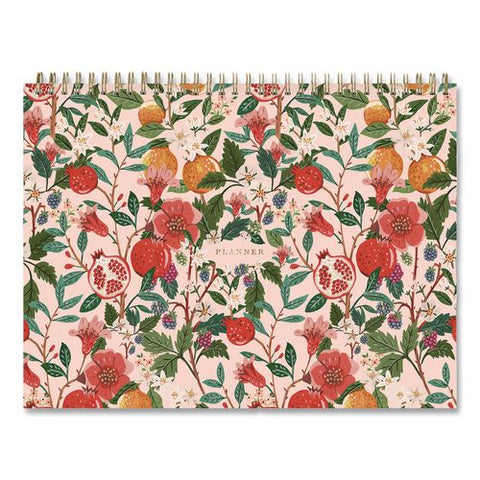 Bespoke Letterpress Pomegranate Blush Weekly Planning Pad, 12 X 9, Undated