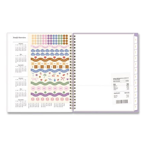 Sincerely Jules Becca Academic Year Weekly/monthly Planner, 9 X 7, Purple Cover, 12-month (july To June0: 2026 To 2027