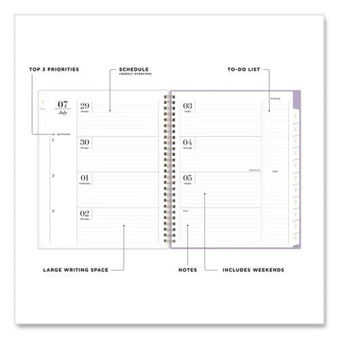 Sincerely Jules Becca Academic Year Weekly/monthly Planner, 9 X 7, Purple Cover, 12-month (july To June0: 2026 To 2027