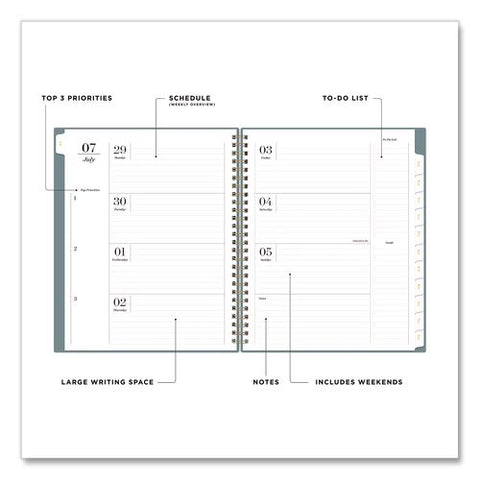 Sincerely Jules Swiss Daisy Marina Academic Year Weekly/monthly Planner, 9 X 7, 12-month (july To June): 2026 To 2027