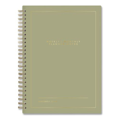 Sage Academic Year Weekly/monthly Planner, 8 X 6, Sage Cover, 12-month (july To June): 2026 To 2027