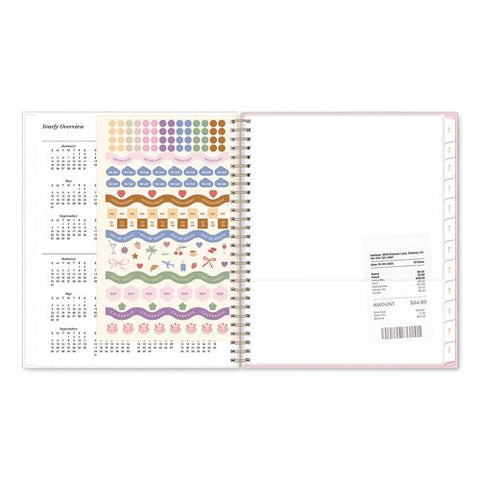 Blue Sky Sincerely Jules Wavy Pink Academic Year Monthly Planner, 10 X 8, Pink Cover, 12-month (july To June): 2026 To 2027