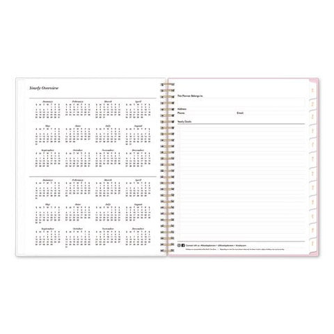 Blue Sky Sincerely Jules Wavy Pink Academic Year Monthly Planner, 10 X 8, Pink Cover, 12-month (july To June): 2026 To 2027