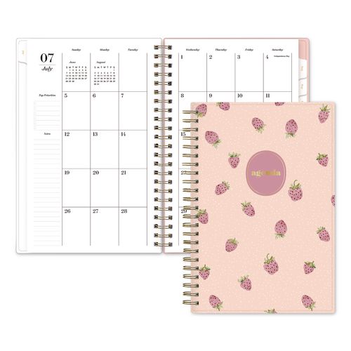 Sincerely Jules Berry Season Rose Academic Year Weekly/monthly Planner, 8 X 5, Pink Cover, 12-month (july To June): 2026-2027