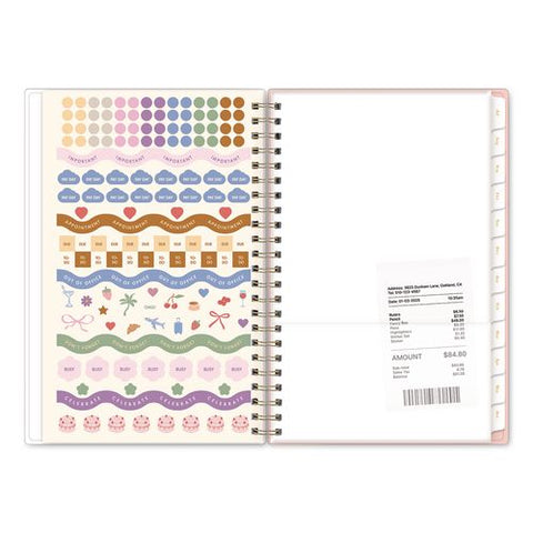 Sincerely Jules Berry Season Rose Academic Year Weekly/monthly Planner, 8 X 5, Pink Cover, 12-month (july To June): 2026-2027
