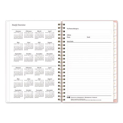 Sincerely Jules Berry Season Rose Academic Year Weekly/monthly Planner, 8 X 5, Pink Cover, 12-month (july To June): 2026-2027