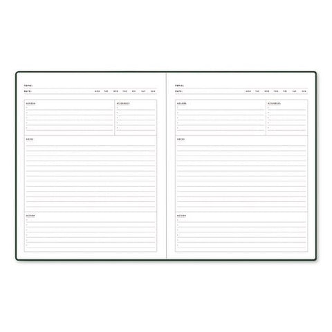Bespoke Letterpress Hardcover Notebook, Forest Green Cover, (150) 10 X 8 Sheets