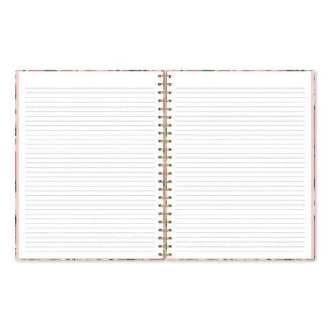 Bespoke Letterpress Notebook, Camellia Floral Cover, (150) 11 X 8.5 Sheets
