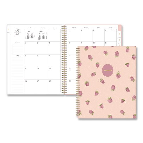 Sincerely Jules Berry Season Rose Academic Year Weekly/monthly Planner, 11 X 8, Pink Cover, 12-month (july To June):2026-2027