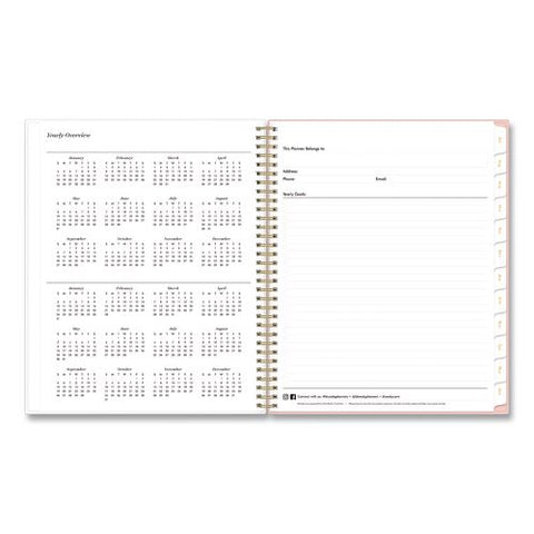 Sincerely Jules Berry Season Rose Academic Year Weekly/monthly Planner, 11 X 8, Pink Cover, 12-month (july To June):2026-2027