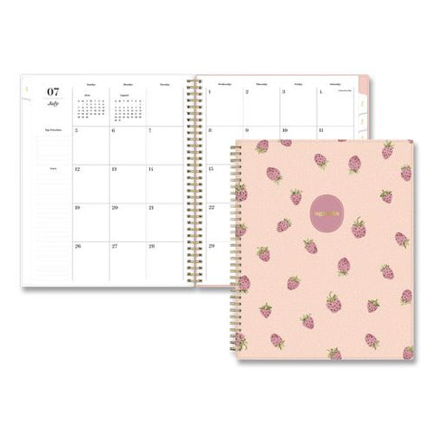 Sincerely Jules Berry Season Rose Academic Year Weekly/monthly Planner, 11 X 8, Pink Cover, 12-month (july To June):2026-2027