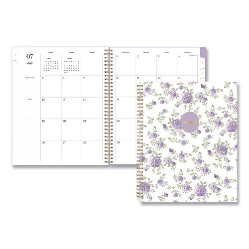 Sincerely Jules Forget Me Not Academic Year Weekly/monthly Planner, 11 X 8.5, Purple Cover, 12-month (july-june): 2026-2027