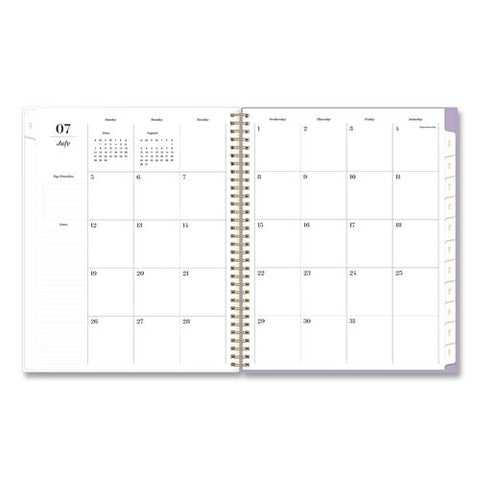 Sincerely Jules Forget Me Not Academic Year Weekly/monthly Planner, 11 X 8.5, Purple Cover, 12-month (july-june): 2026-2027