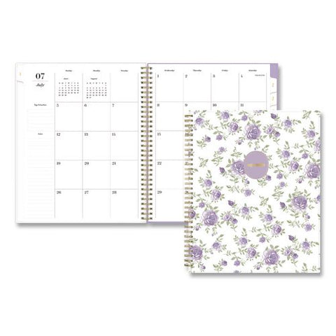 Sincerely Jules Forget Me Not Academic Year Weekly/monthly Planner, 11 X 8.5, Purple Cover, 12-month (july-june): 2026-2027