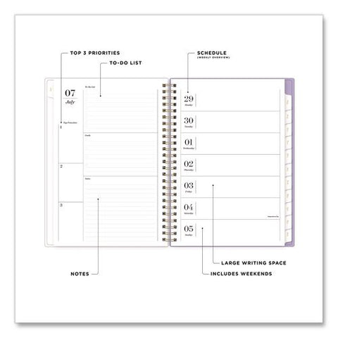 Sincerely Jules Forget Me Not Academic Year Weekly/monthly Planner, 30 Notes Pages, 8 X 6, 12-month (july-june): 2026 To 2027