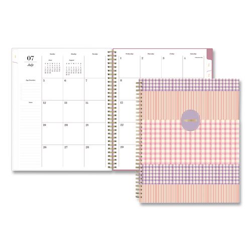 Sincerely Jules Gingham Academic Year Weekly/monthly Planner, 11 X 8, 12-month (july To June): 2026 To 2027