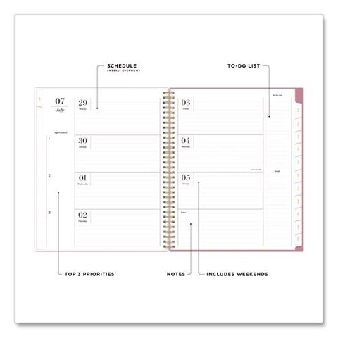 Sincerely Jules Gingham Academic Year Weekly/monthly Planner, 11 X 8, 12-month (july To June): 2026 To 2027