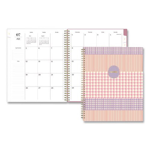 Sincerely Jules Gingham Academic Year Weekly/monthly Planner, 11 X 8, 12-month (july To June): 2026 To 2027