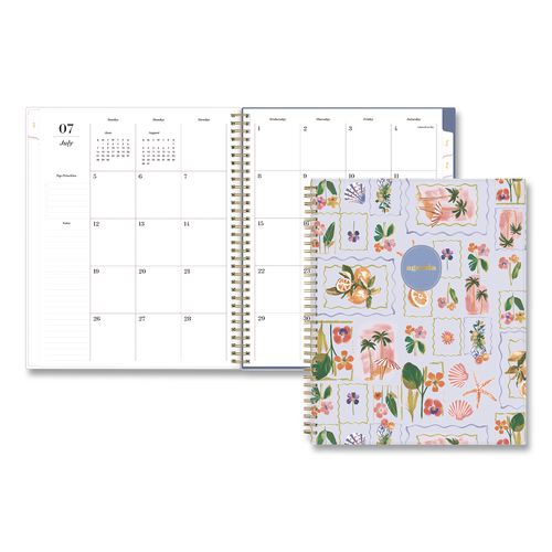 Sincerely Jules Mahana Blue Academic Year Weekly/monthly Planner, 11 X 8, 12-month (july To June): 2026 To 2027