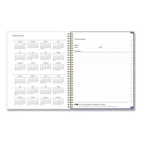 Sincerely Jules Mahana Blue Academic Year Weekly/monthly Planner, 11 X 8, 12-month (july To June): 2026 To 2027