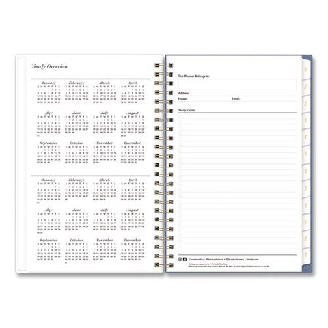 Sincerely Jules Mahana Blue Academic Year Weekly/monthly Planner, 8 X 5, 12-mont (july To June): 2026 To 2027
