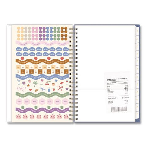 Sincerely Jules Mahana Blue Academic Year Weekly/monthly Planner, 8 X 5, 12-mont (july To June): 2026 To 2027