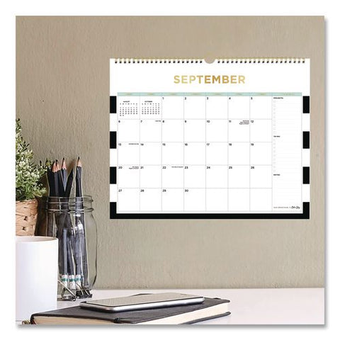 Day Designer Rugby Stripe Academic Monthly Wall Calendar, 15 X 12, White Sheets, 12-month (july To June): 2026 To 2027