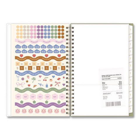 Sincerely Jules Anoura Sage Weekly/monthly Planner, 8 X 5, 12-month (july To June): 2026 To 2027